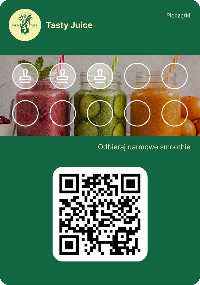 Karta na pieczątki: Tasty Juice