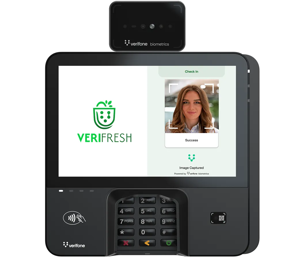 Terminal Verifone z modułem biometrycznym