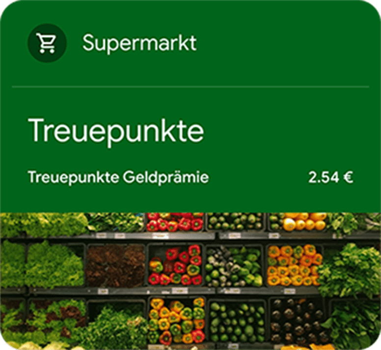 Beispiel einer Prämienkarte in Google Wallet